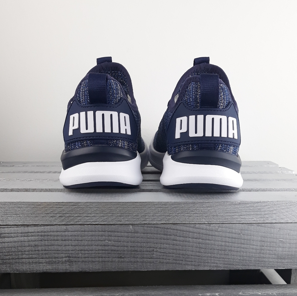 Big Kids Puma Navy Blue Ignite Flash Evoknit - Picture 5 of 7